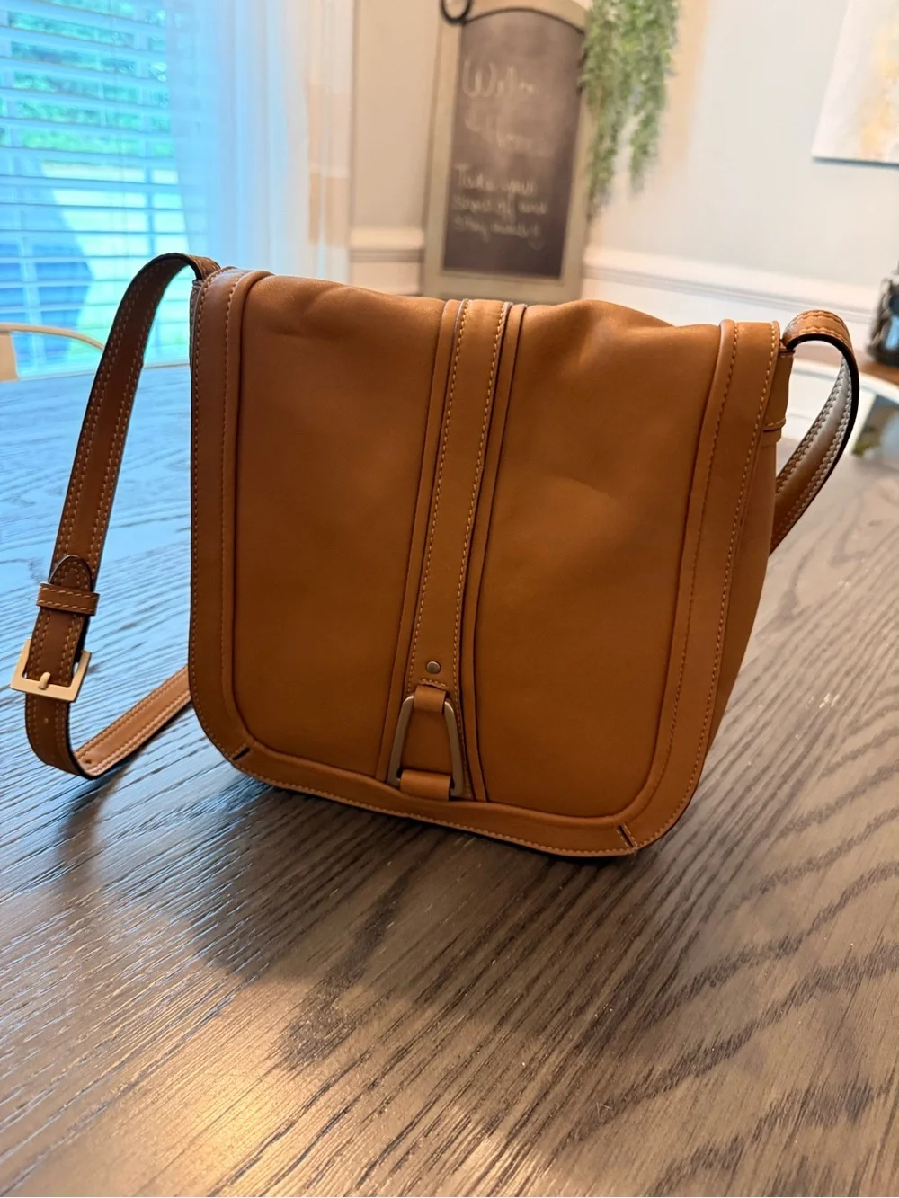 Cole Hahn Tan Leather Shoulder Bag